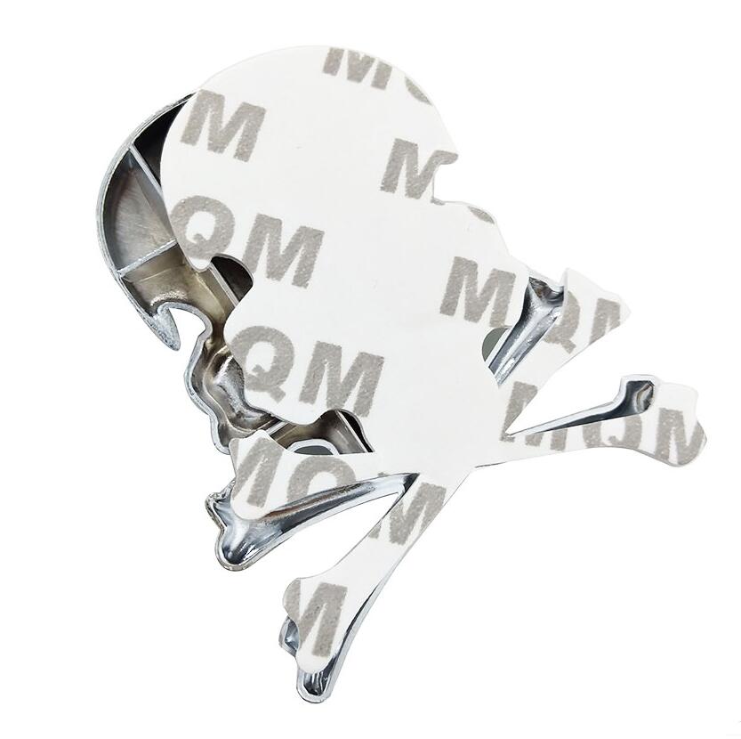 3d metal alloy zinc skull skeleton bones car truck bike stickers labels emblem sign car styling jewelry intimate accessories
