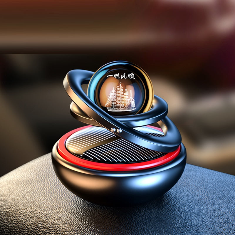 Aluminum Alloy Interstellar Solar Rotating Car Perfume Accessories