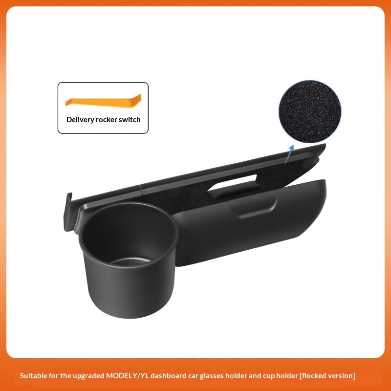 Suitable For Tesla In-car Eyewear Case And Cup Holder Accessories