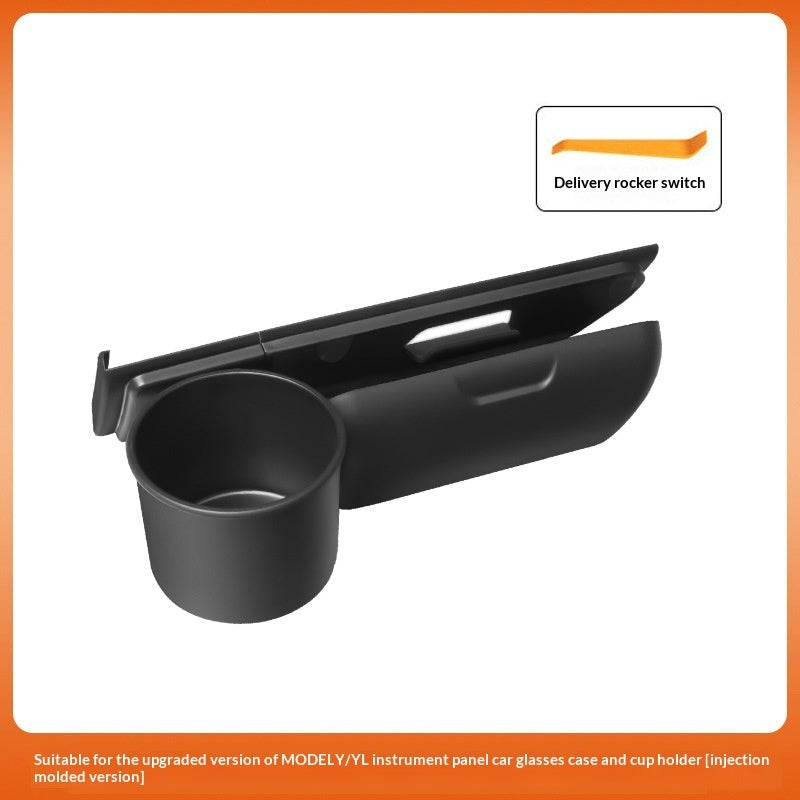 Suitable For Tesla In-car Eyewear Case And Cup Holder Accessories